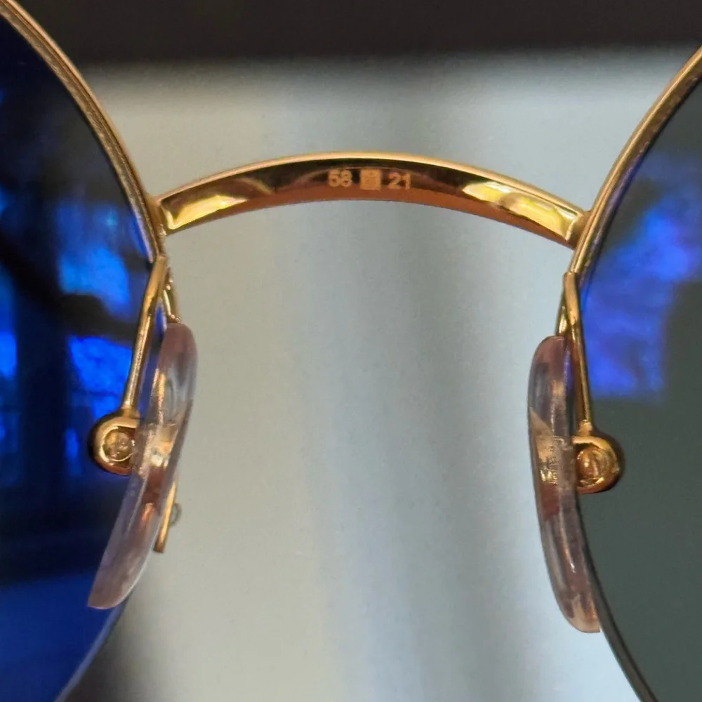 Cartier Gold Round Sunglasses